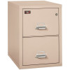 FireKing 2-1825-C Two Drawer 25" Deep Vertical Letter Size File Cabinet Champagne