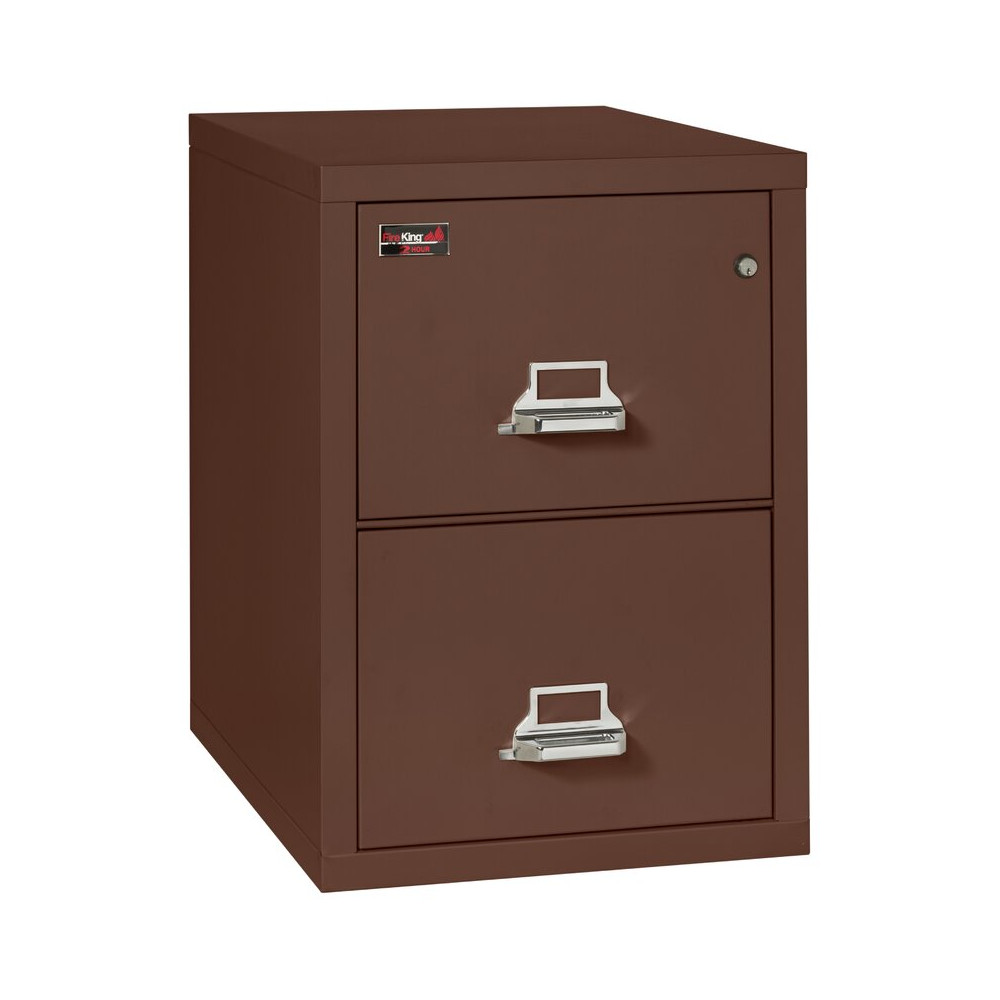 FireKing 2-1825-C Two Drawer 25" Deep Vertical Letter Size File Cabinet Brown