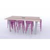 CEF ID36-6 Idea Island Table 36 inch Height with Six Stools and Electrical Station