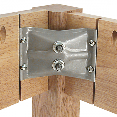 14 gauge steel corner brackets with premium twin-bolt fastening system. Tops and frames are factory pre-assembled.