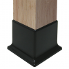 2¼” Square hardwood legs with protective boots.