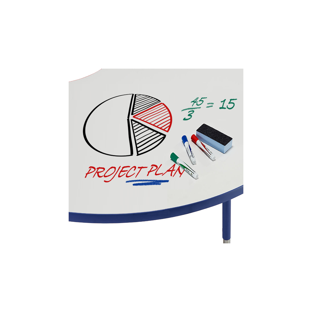 Dry Erase Table Kidney Shape
