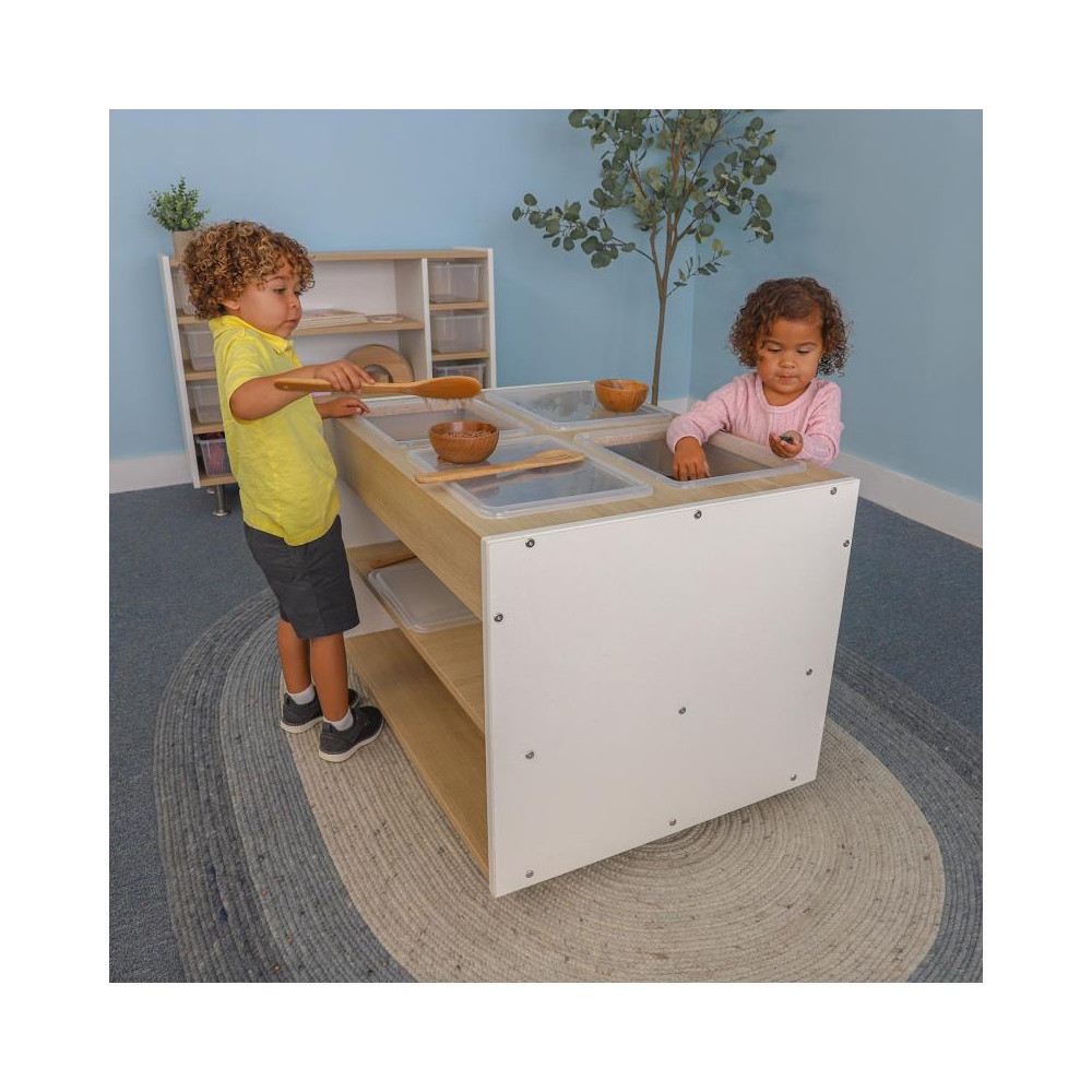 Stylish mobile table for sensory play, STEM, STEAM or Makerspace ...